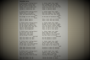 A picture of the printed lyrics.